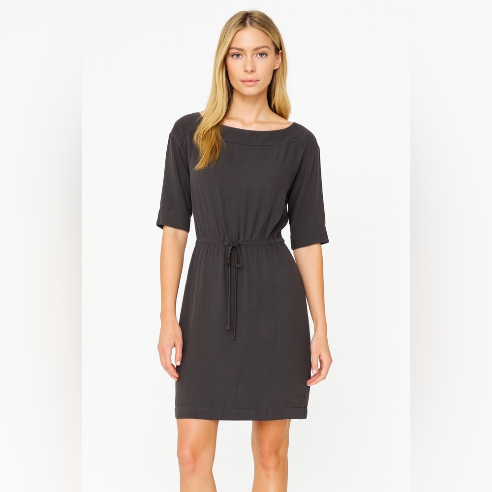 James Perse Womens Gray
Crepe Boat Neck Dress Drawstring 3/4
Sleeve size 0